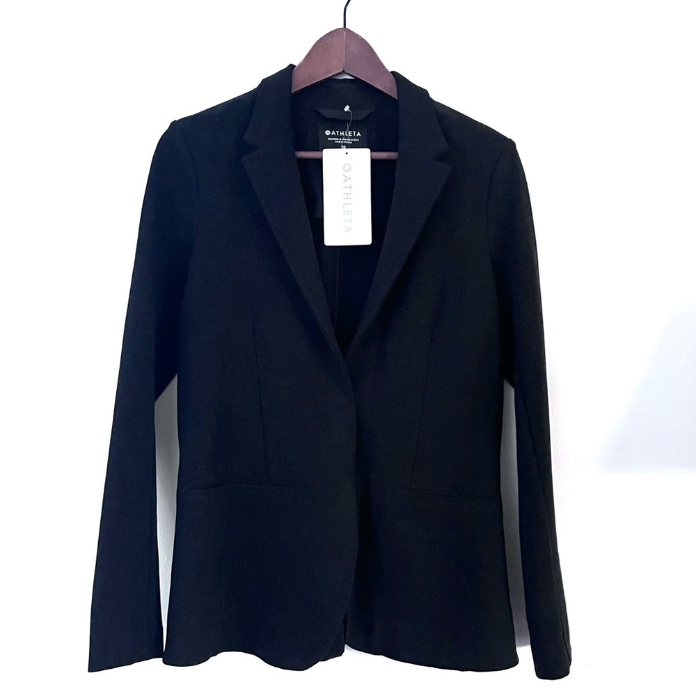 NWT-Athleta Venice Textured Blazer Black size 10 New with Tags